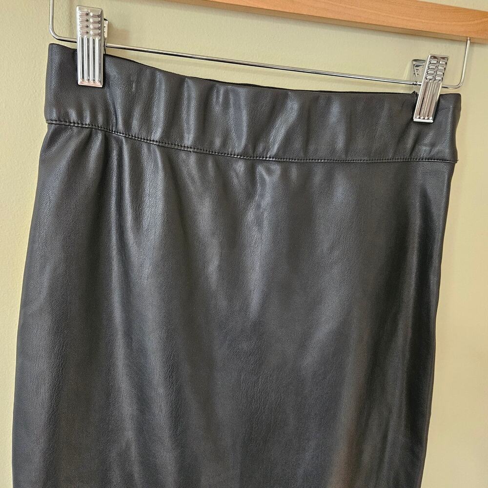 Brochu Walker Faux Leather Pencil Skirt Size XS Drew Stretch Black - Picture 2 of 7